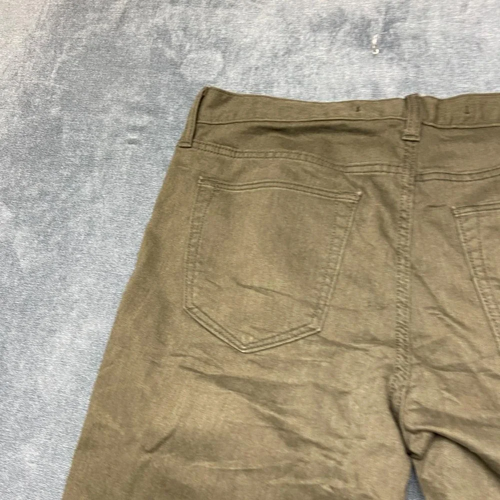 Banana Republic Travel Jeans Mens 34x30 Green Denim Outdoor Straight Slim Fit